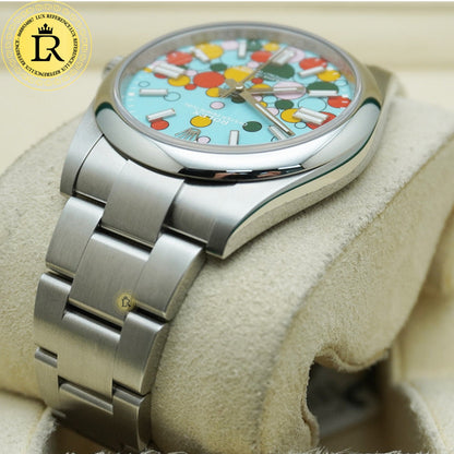 Rolex Datejust 41mm Tiffany Blue Celebration Dial Smooth Bezel 126300