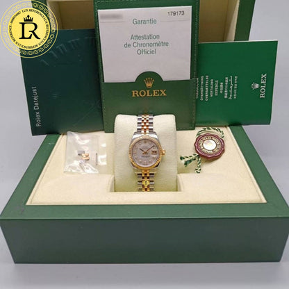 Rolex Lady-Datejust 26mm Gold & Steel MOP Diamond Dial Ref.179173
