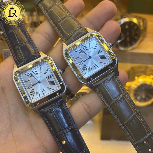 Cartier Santos-Dumont Large Model – Silver Dial – Alligator Strap